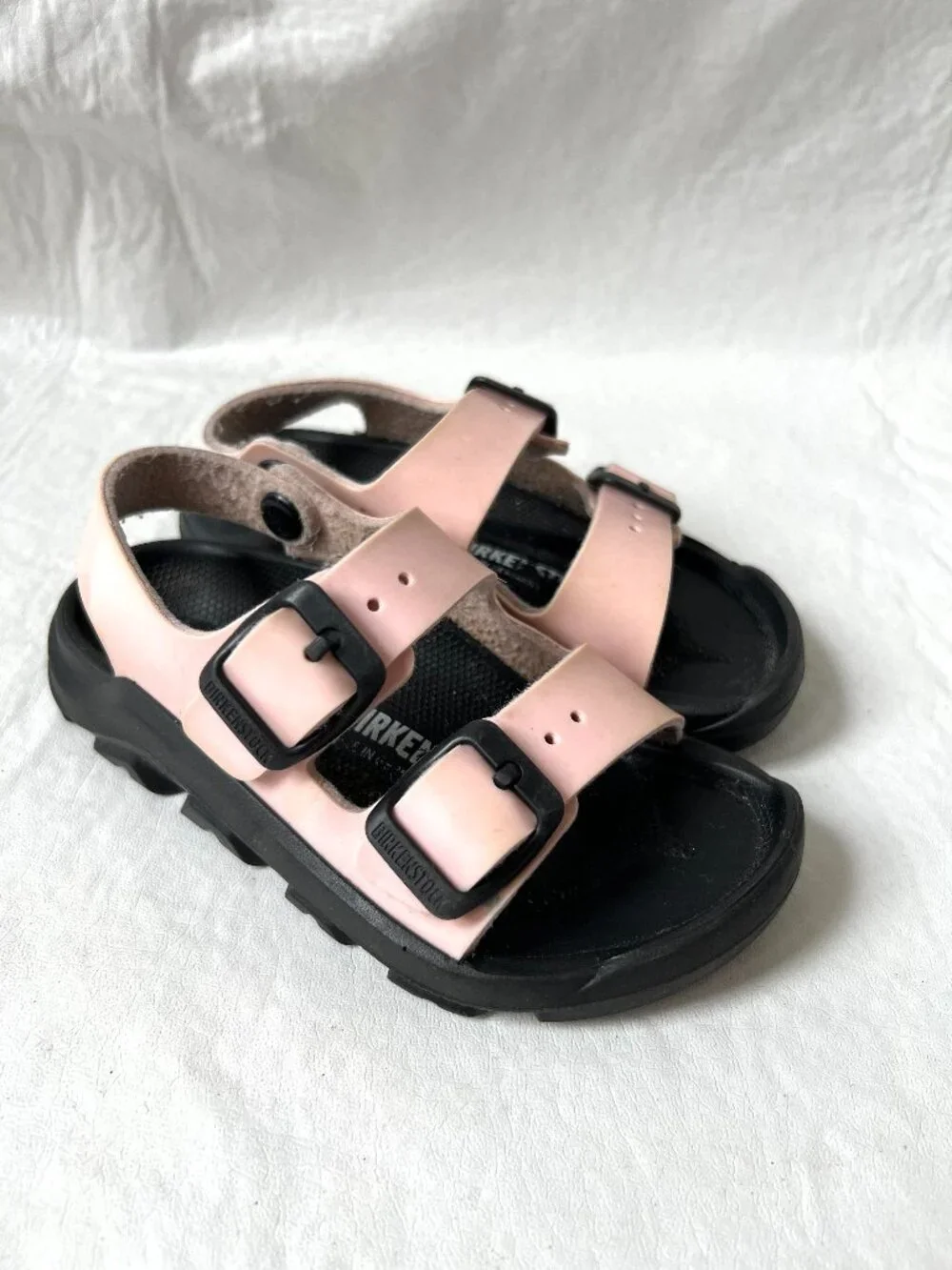 Birkenstock sandals Mogami Kids EU 25 size 7 pink black sport sole ankle strap
